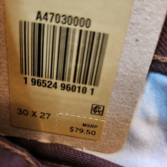 NEW Levi’s Ribcage Straight Ankle Ultra High Rise Jeans Brown Women's 30 - Picture 10 of 10